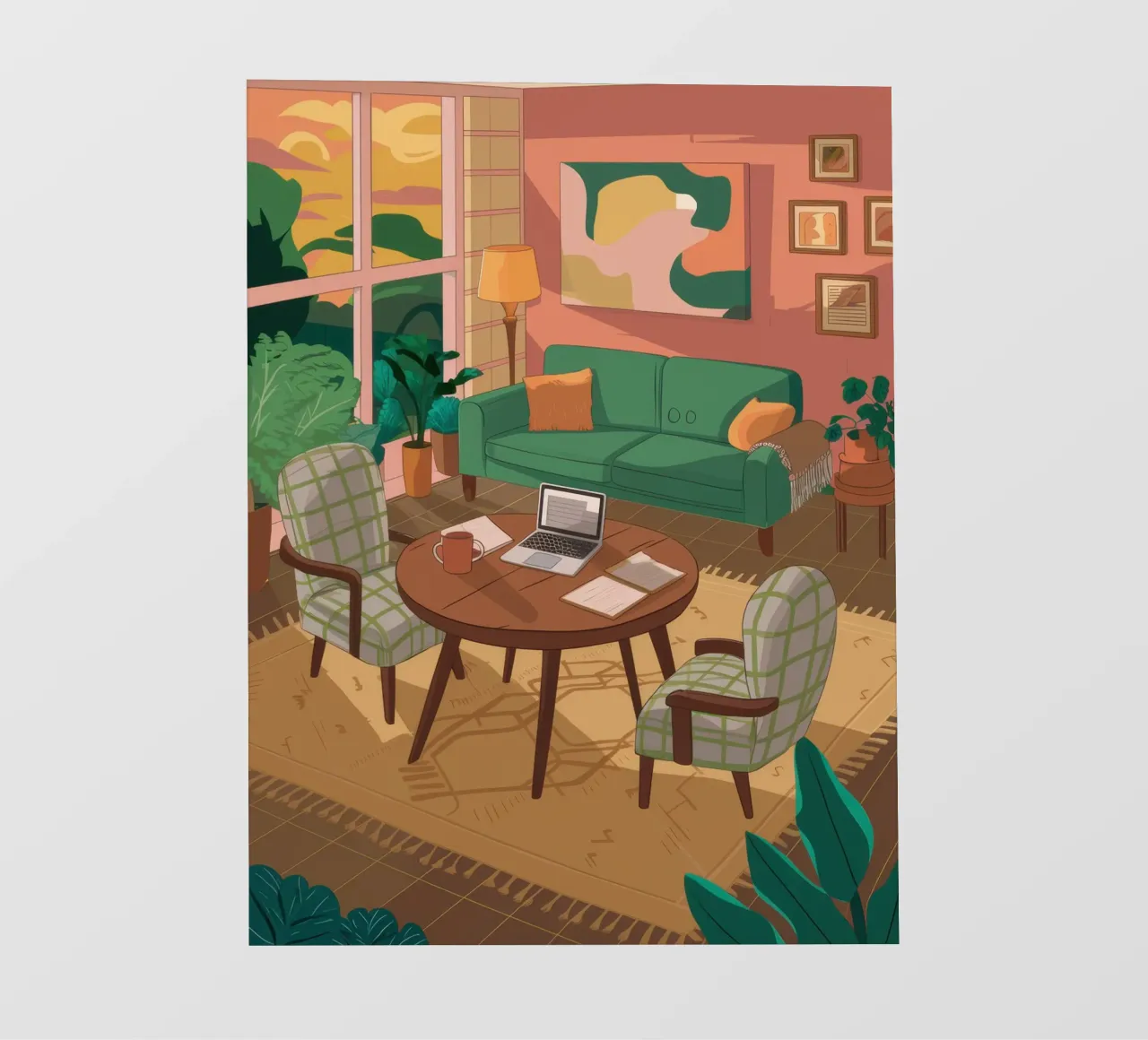 Friends Around the Table pvc cover by Marigold Tiga