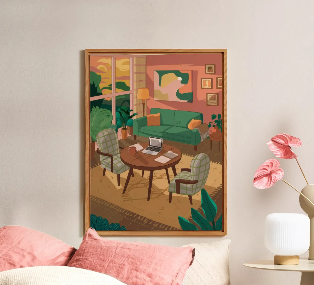 Friends Around the Table alu-dibond by Marigold Tiga