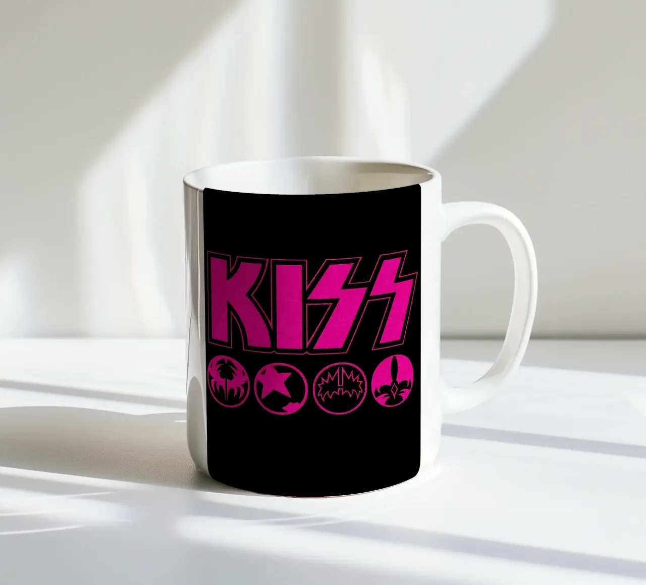 kiss band ceramic mug by vanhesling