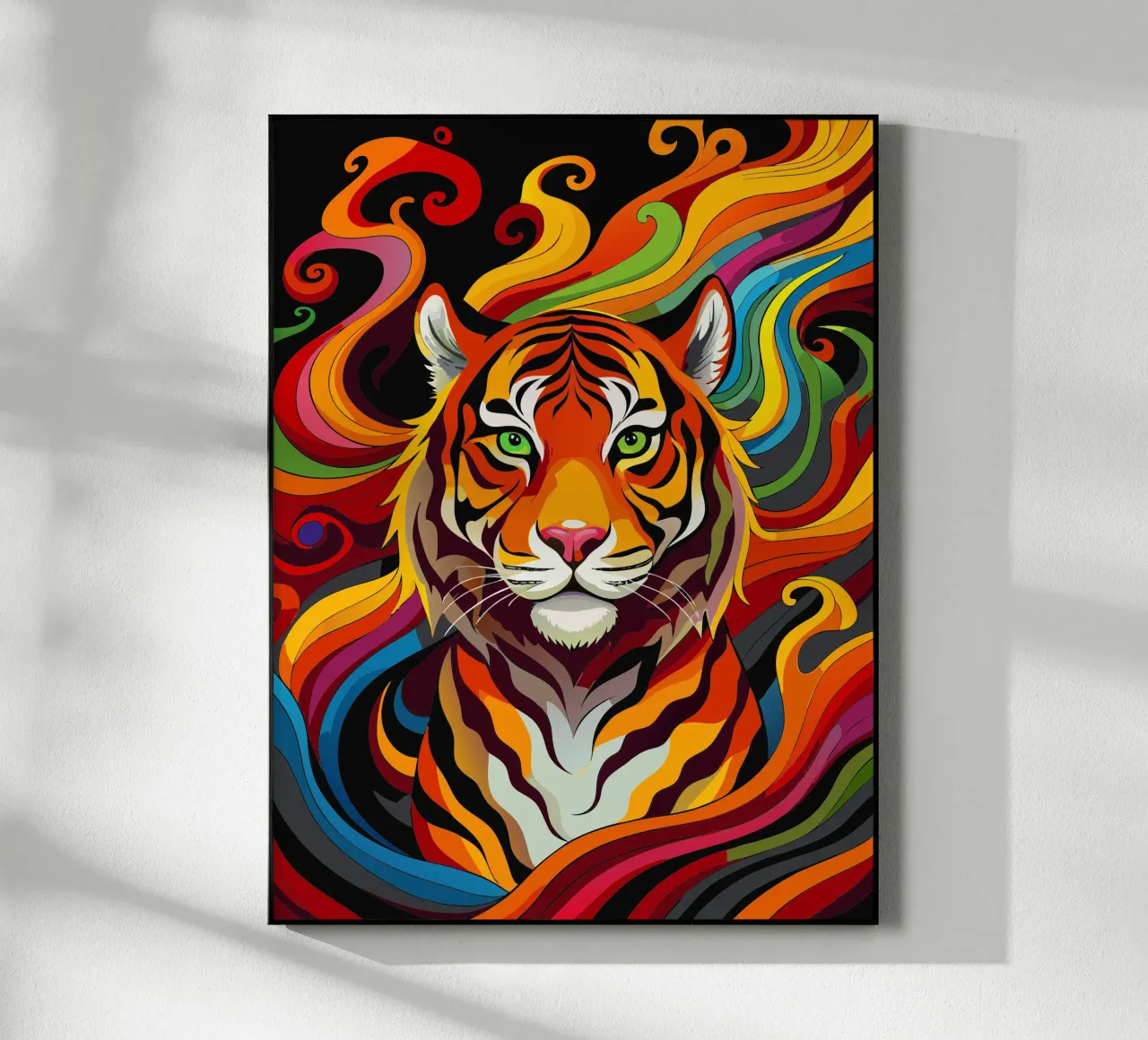 tigre vector a todo color metacrilato de onelife