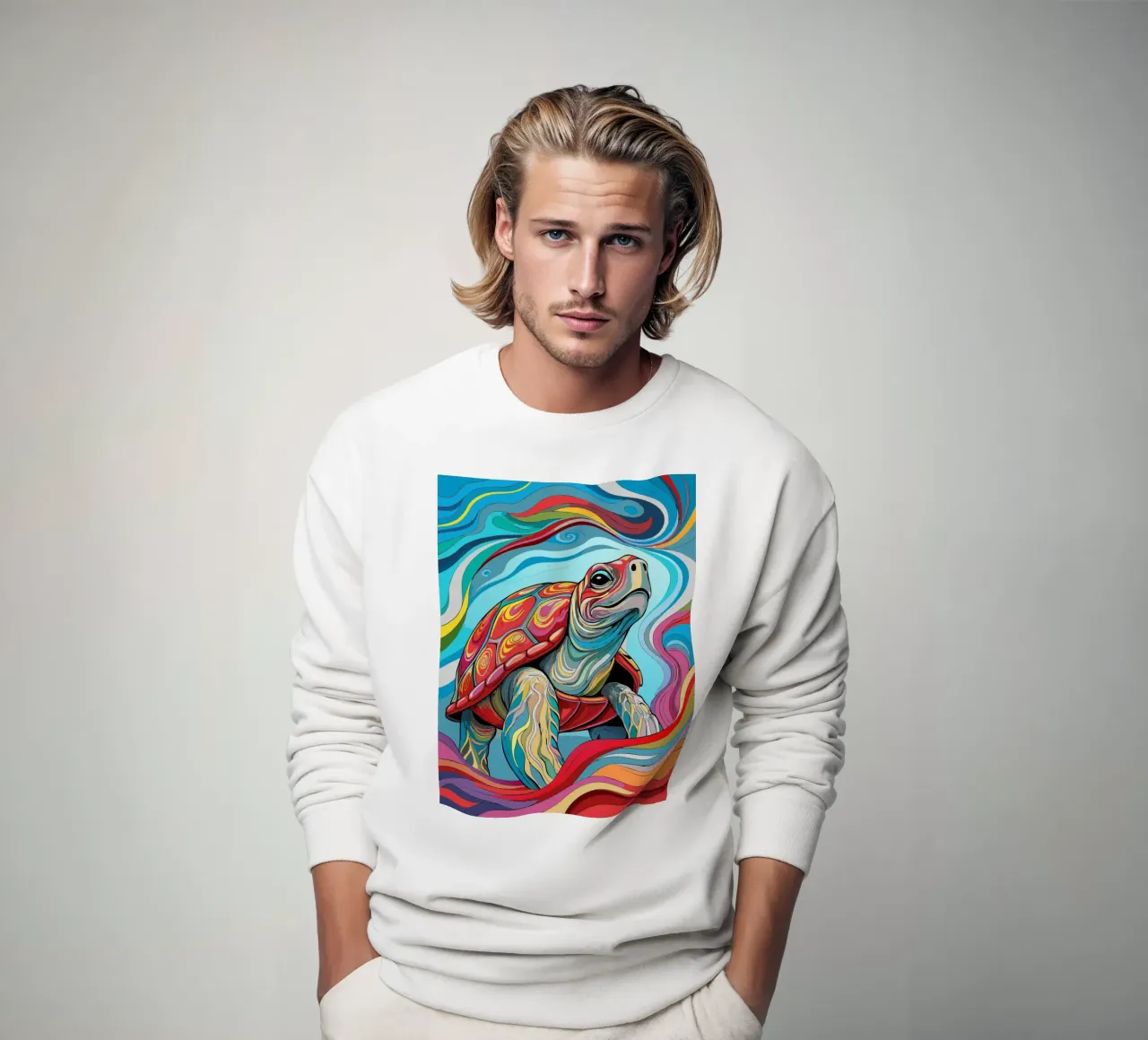 Tartaruga vettoriale fullcolor felpa da onelife