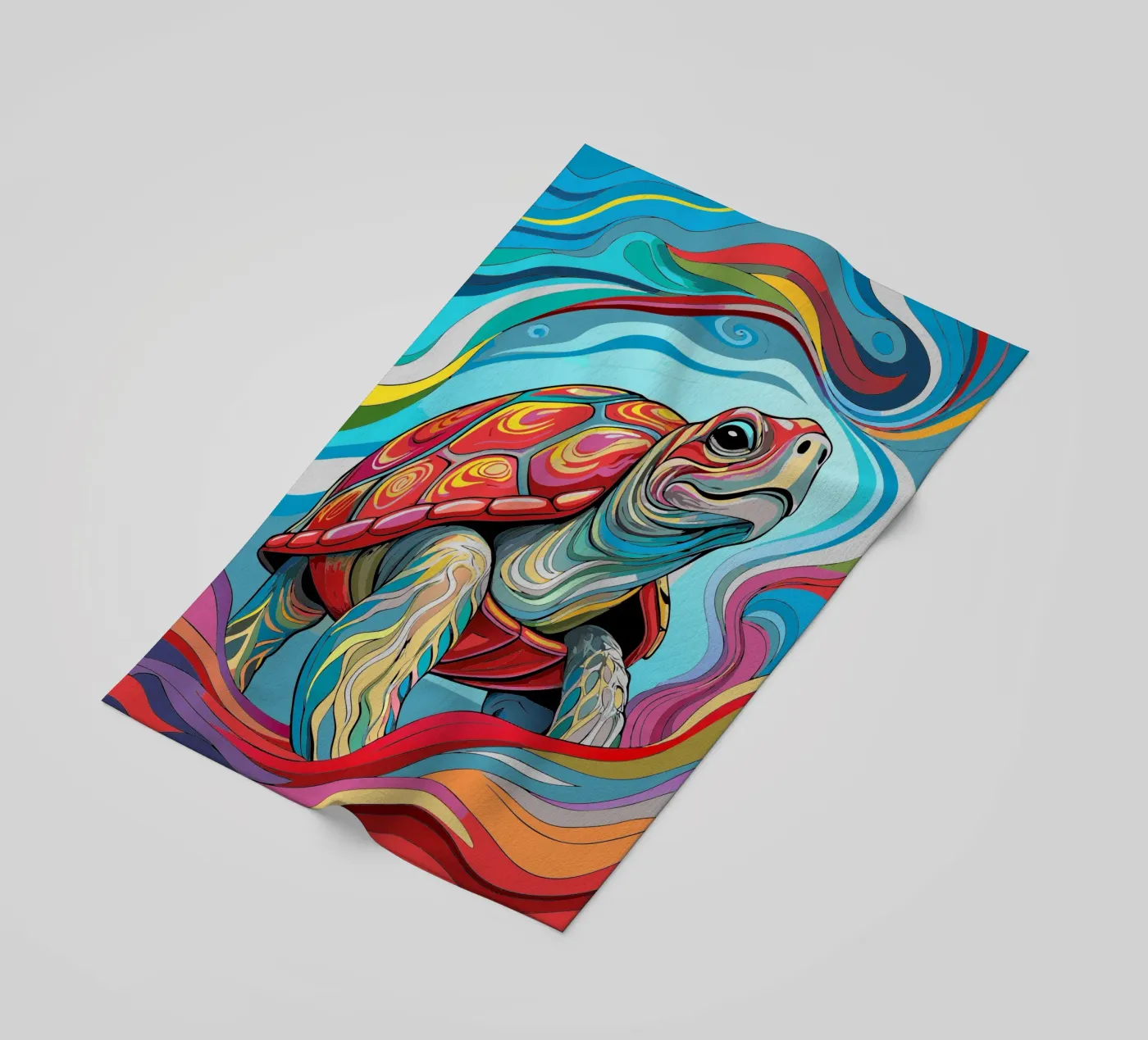 schildpad vector fullcolor strandhanddoek van onelife