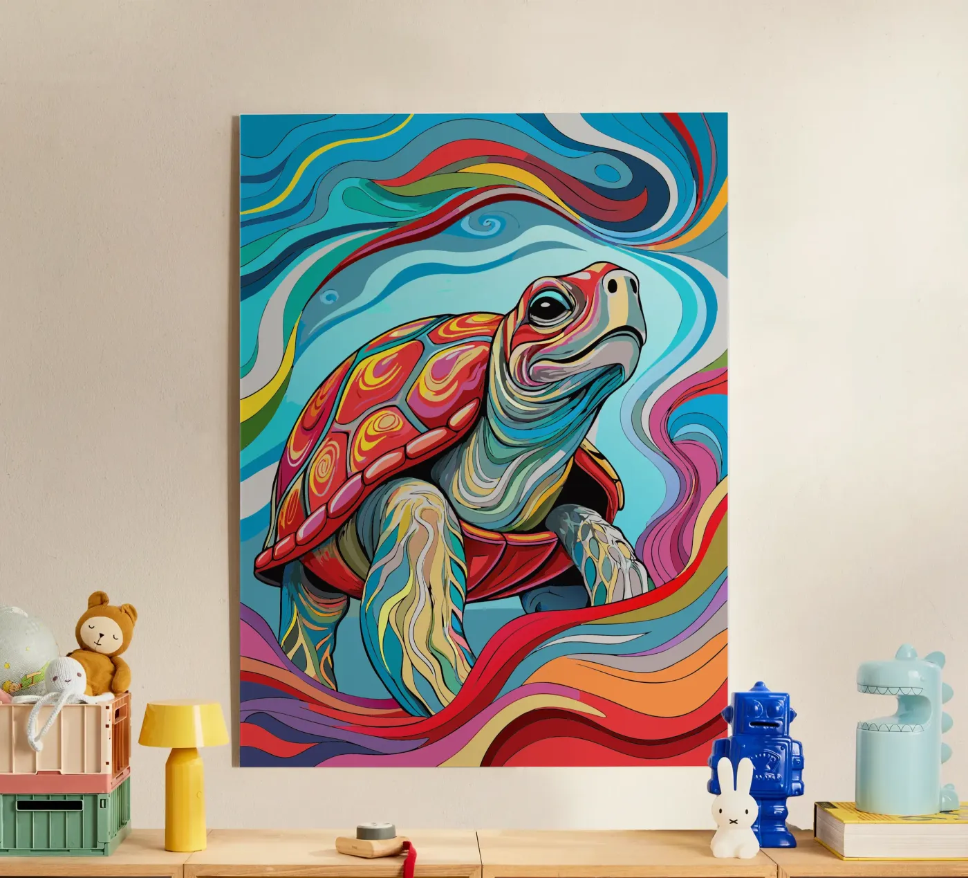 Tartaruga vettoriale fullcolor plexiglass da onelife