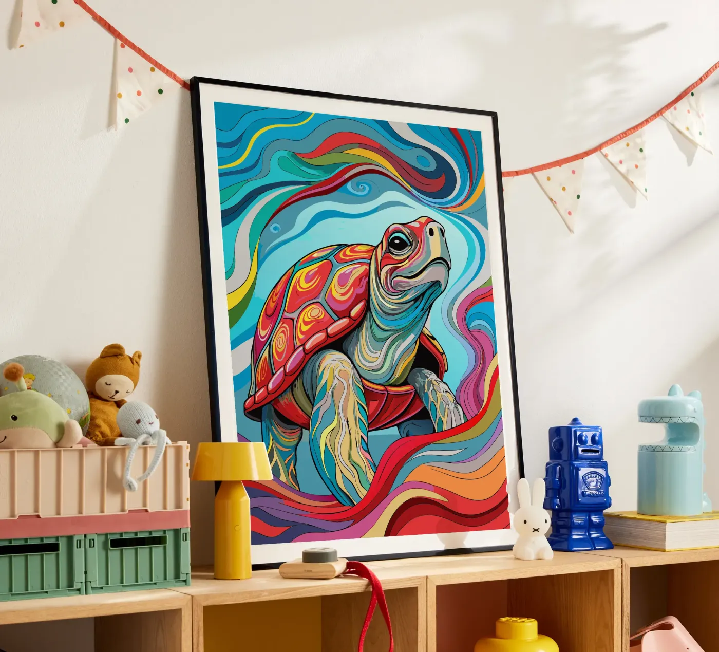 turtle vector fullcolor poster by onelife