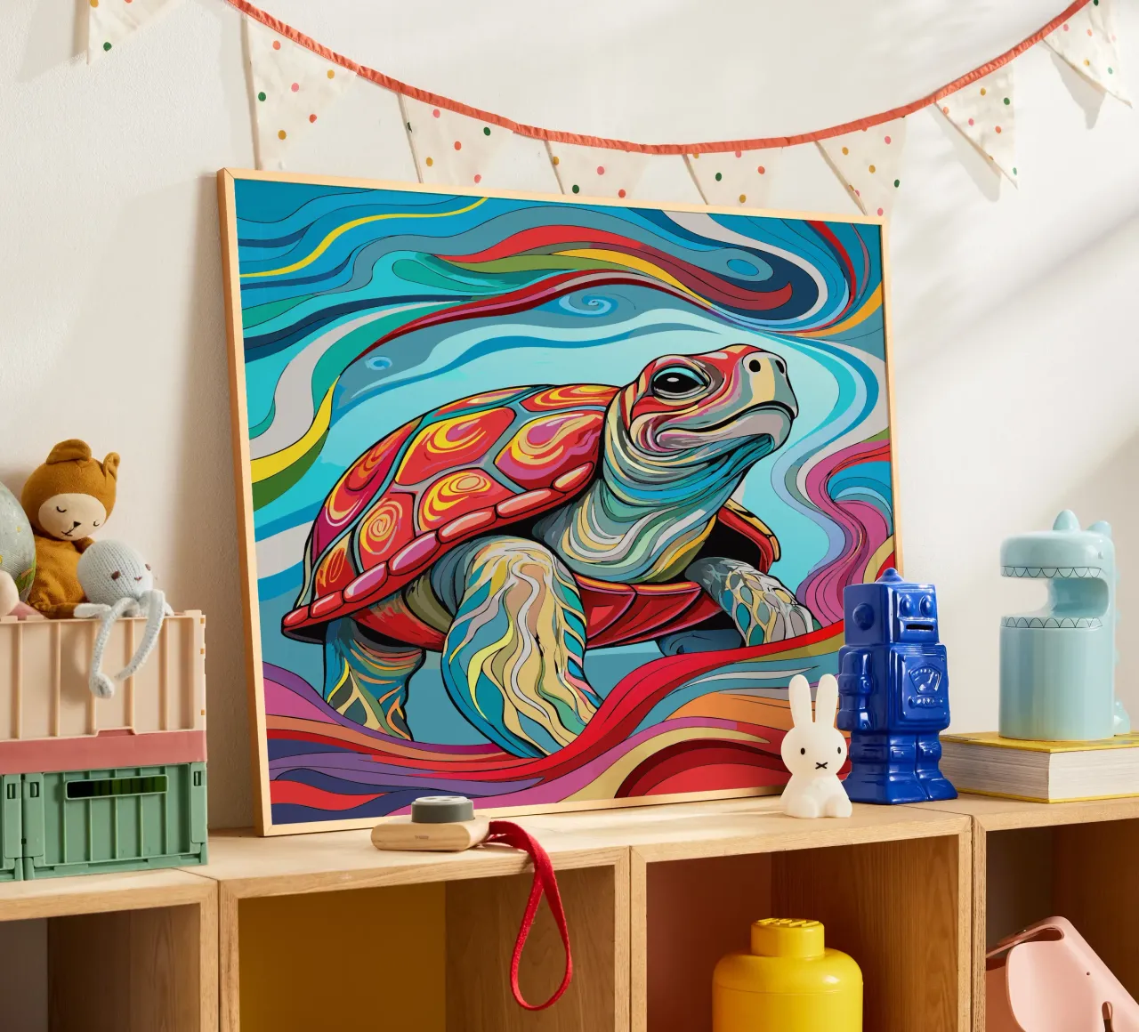 turtle vector fullcolor poster by onelife