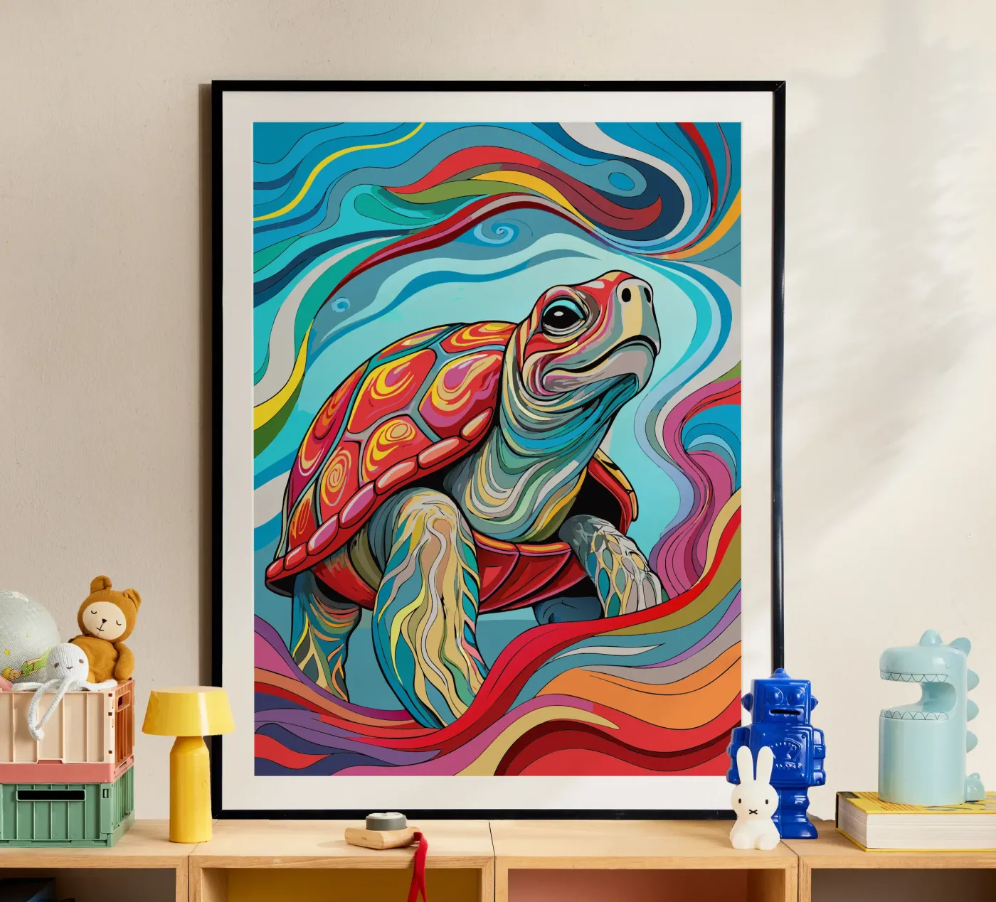 turtle vector fullcolor poster by onelife