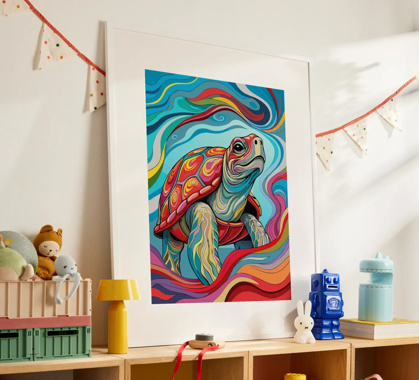 turtle vector fullcolor poster by onelife