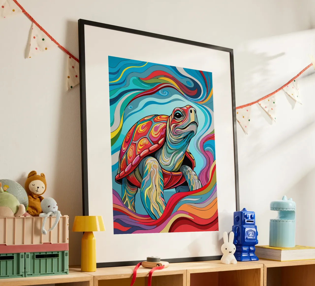 turtle vector fullcolor poster by onelife