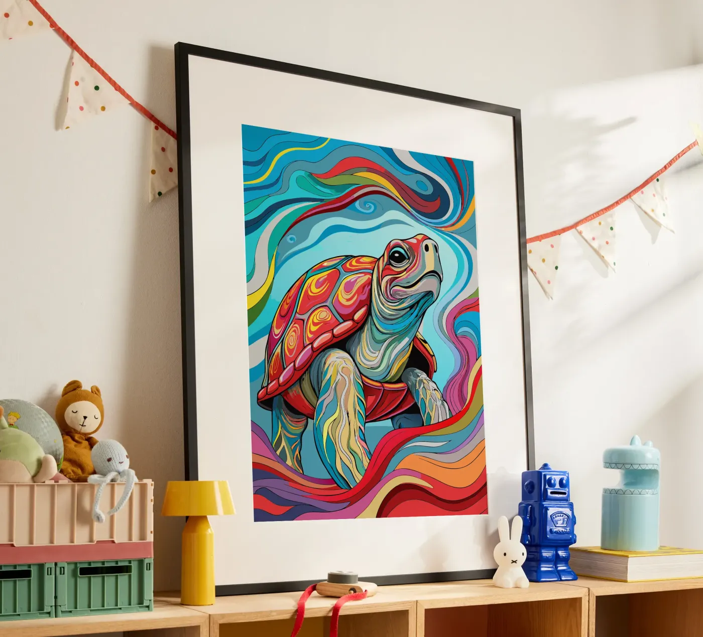 turtle vector fullcolor poster by onelife