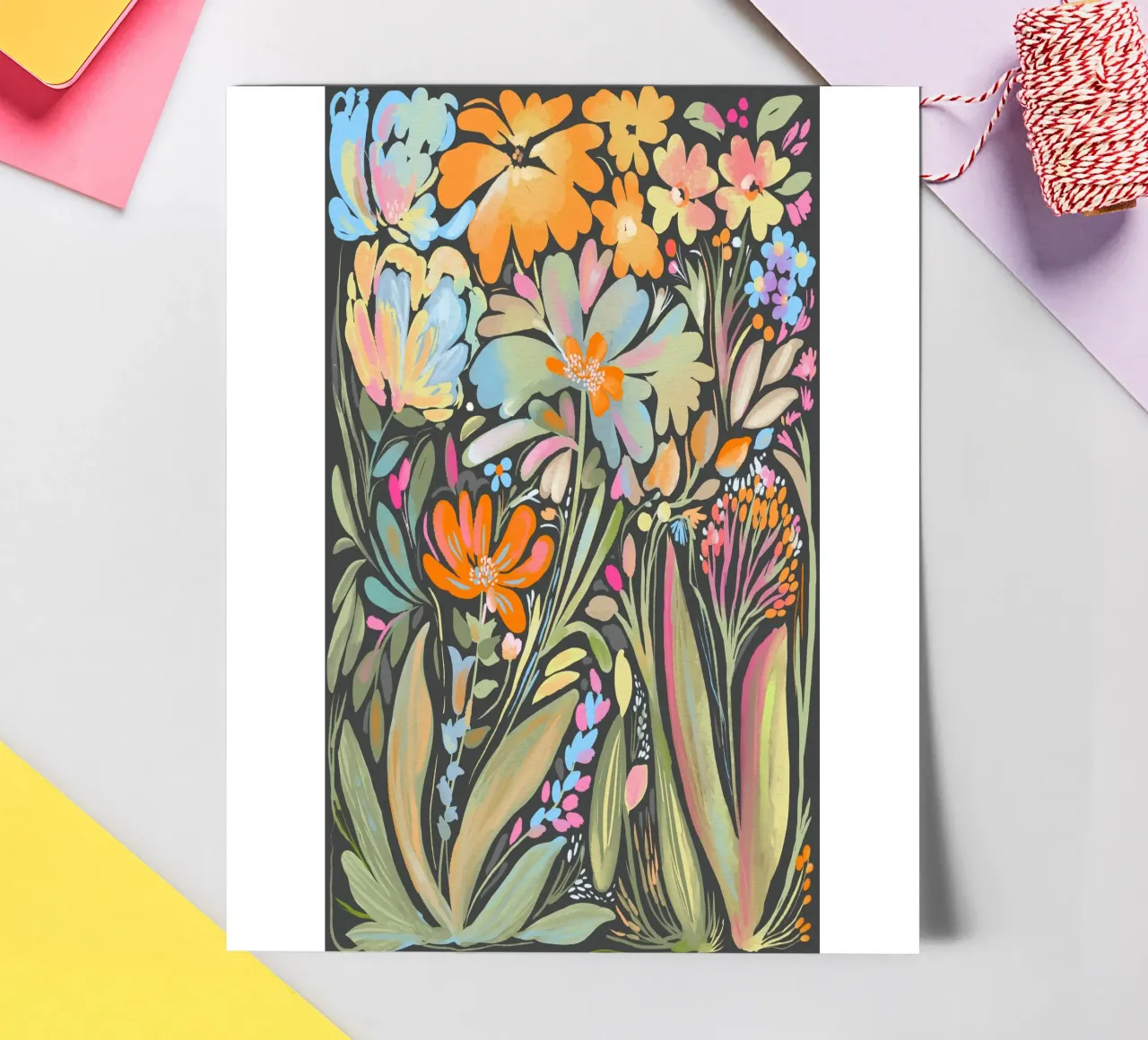 Wildflowers watercolor illustration sticker sheet by mysteriouscoco