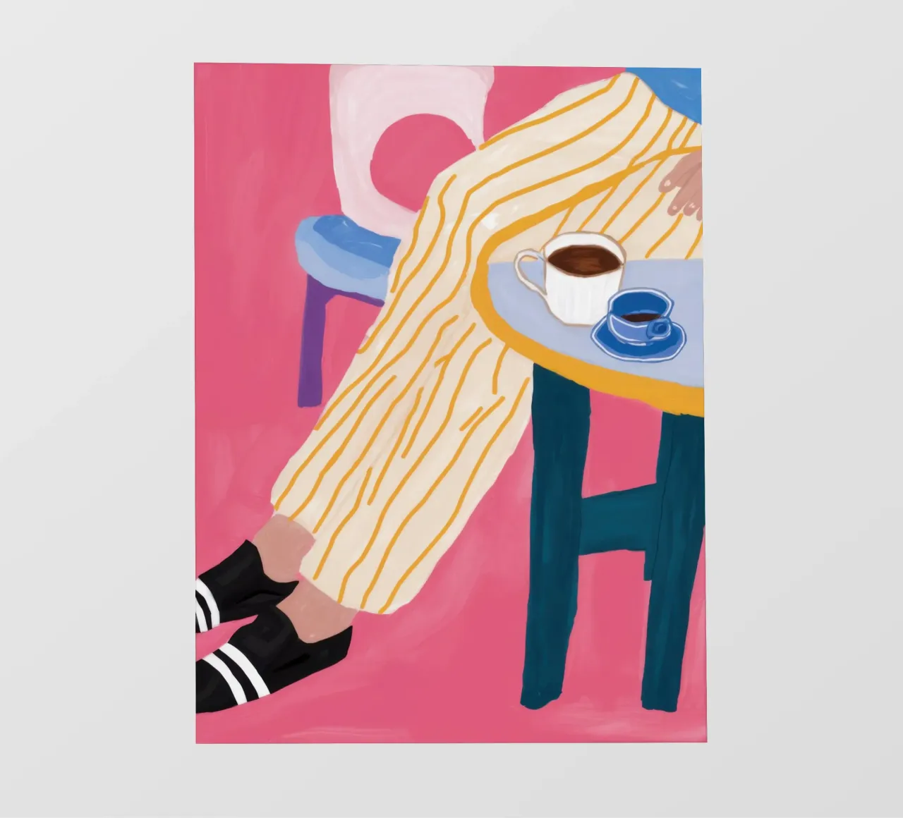 Pausa caffè con gambe a strisce telo in pvc da Marigold Tiga