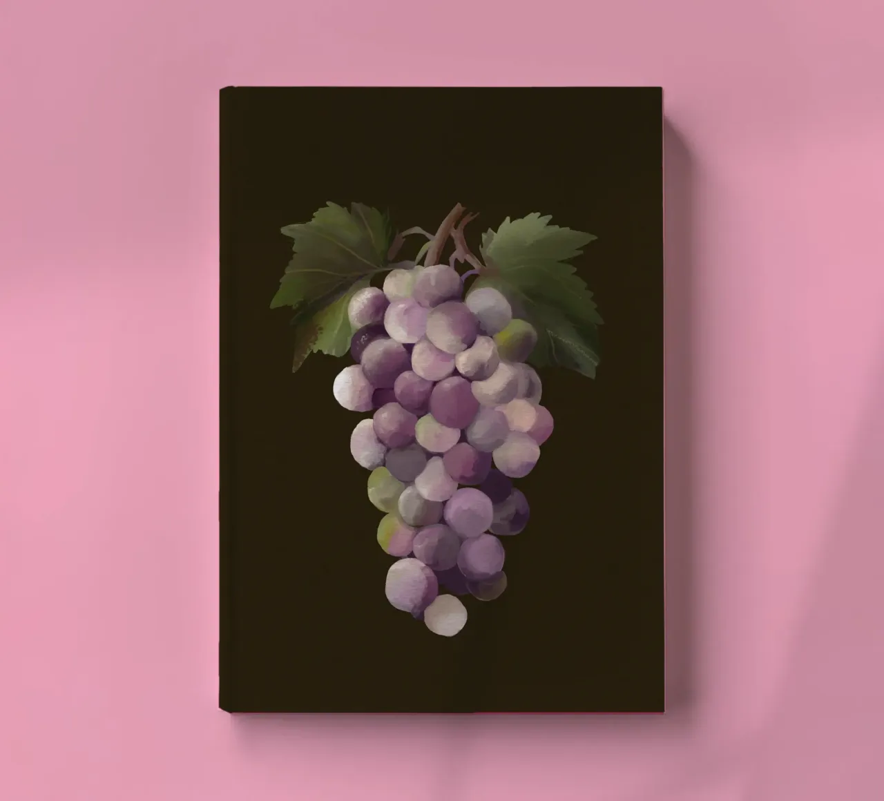 A hand-painted bunch of purple grapes Notizbuch von mysteriouscoco