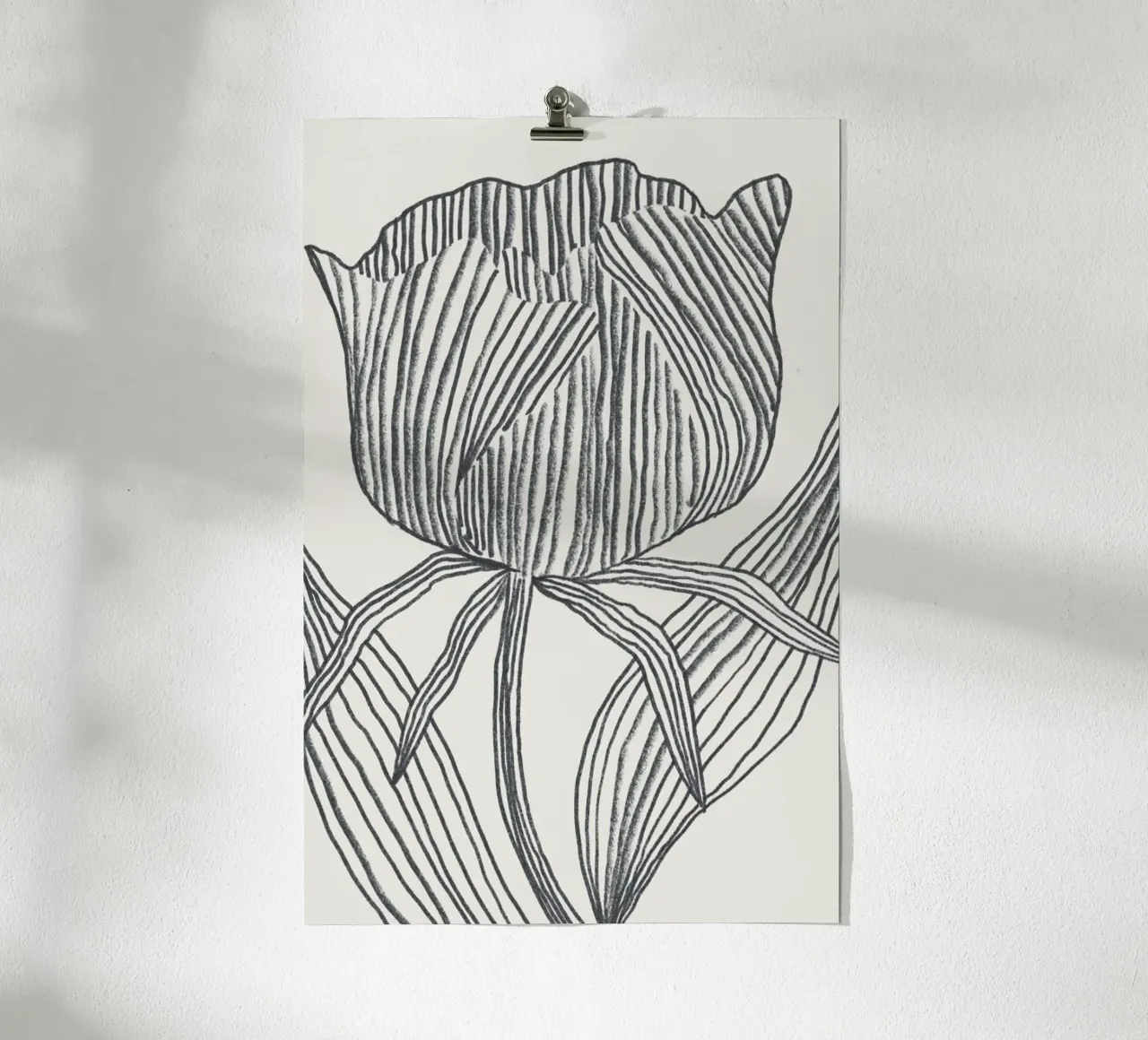 Petals poster con telaio in legno da Pure