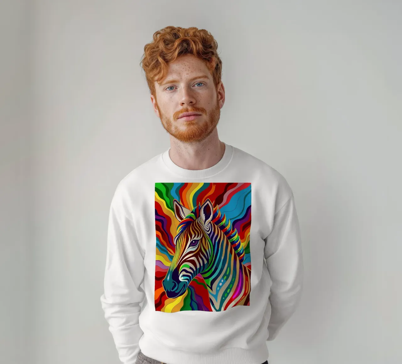 zebra vector fullcolor sudadera de onelife