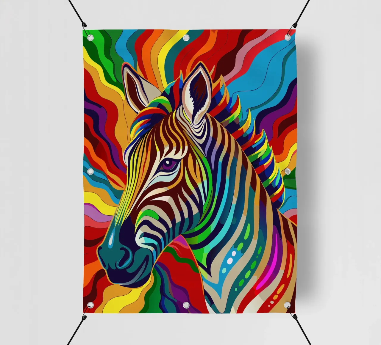 zebra vettoriale fullcolor telo in pvc da onelife