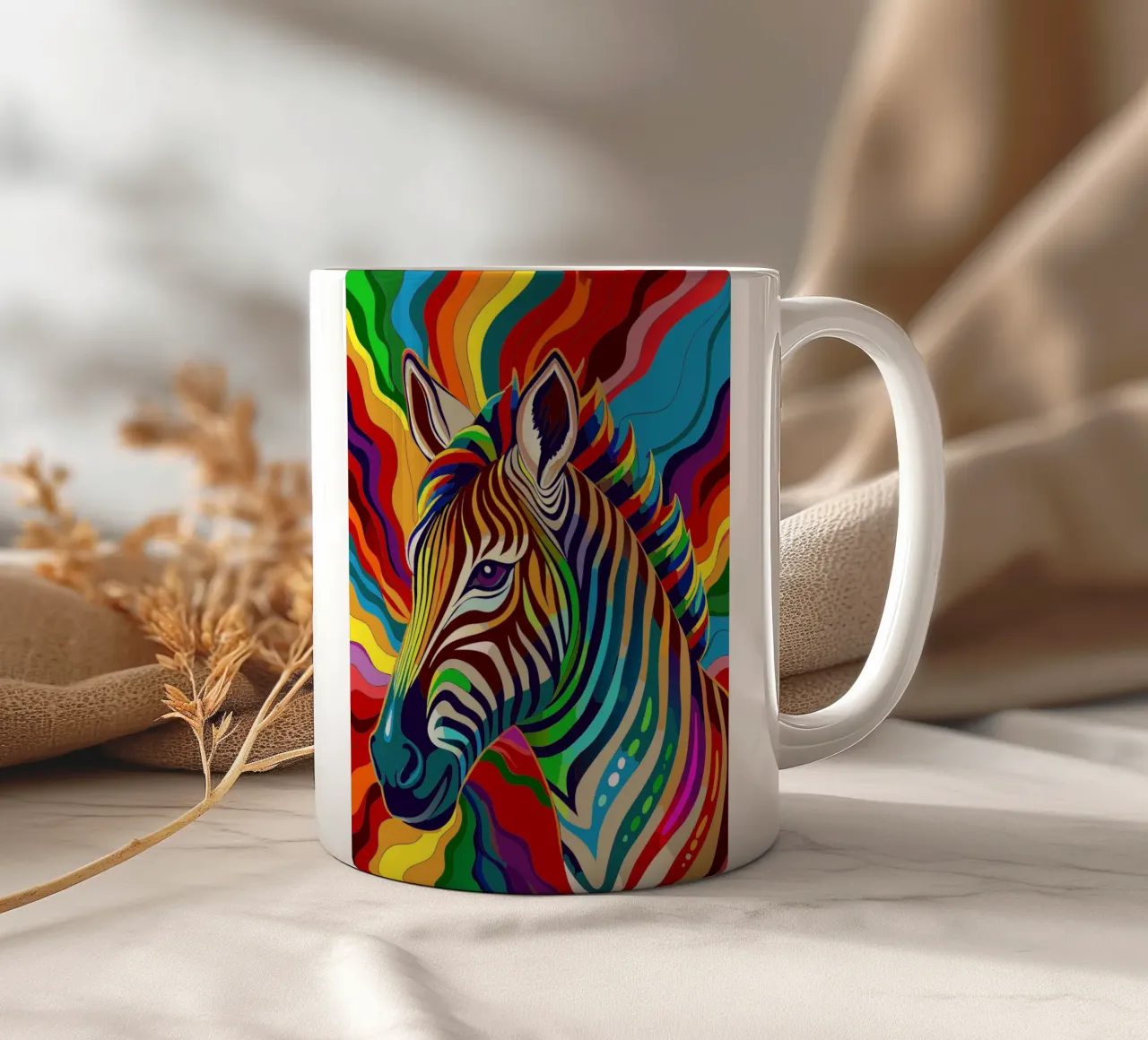 zebra vettoriale fullcolor tazza in ceramica da onelife