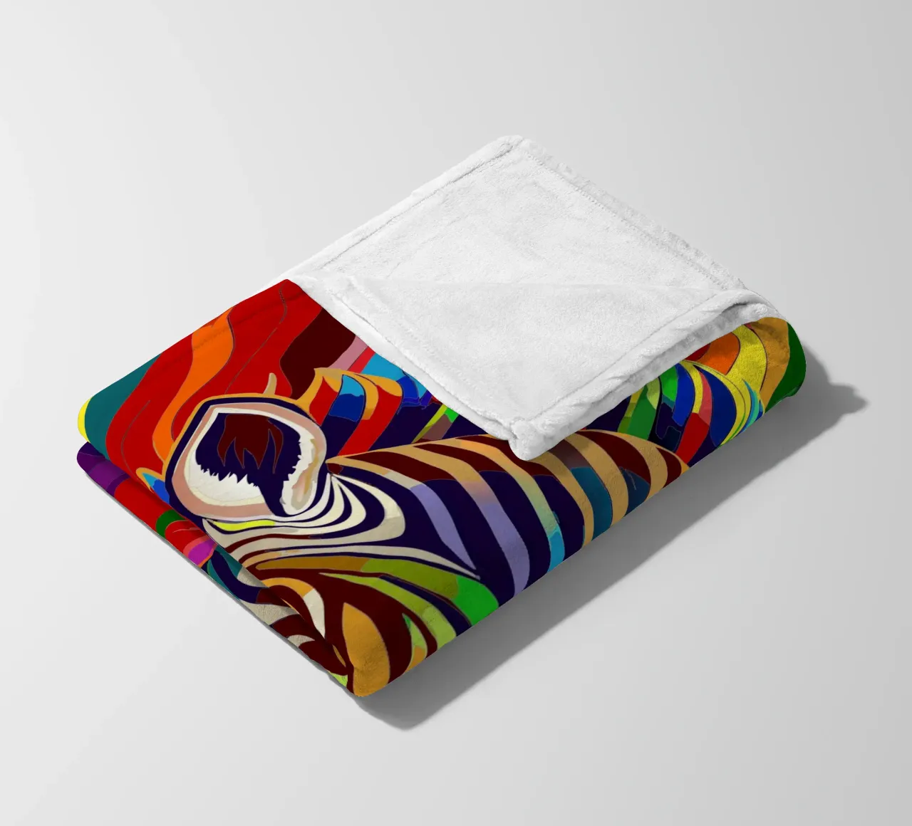 zebra vettoriale fullcolor coperta in pile da onelife