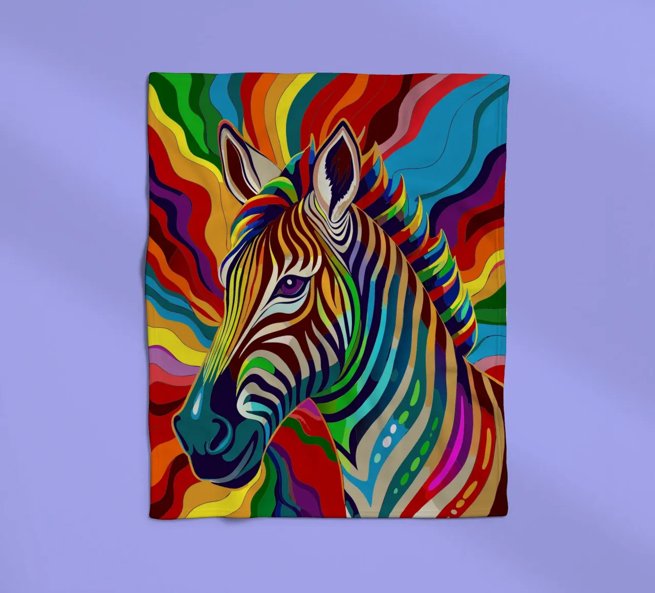 zebra vettoriale fullcolor coperta in pile da onelife