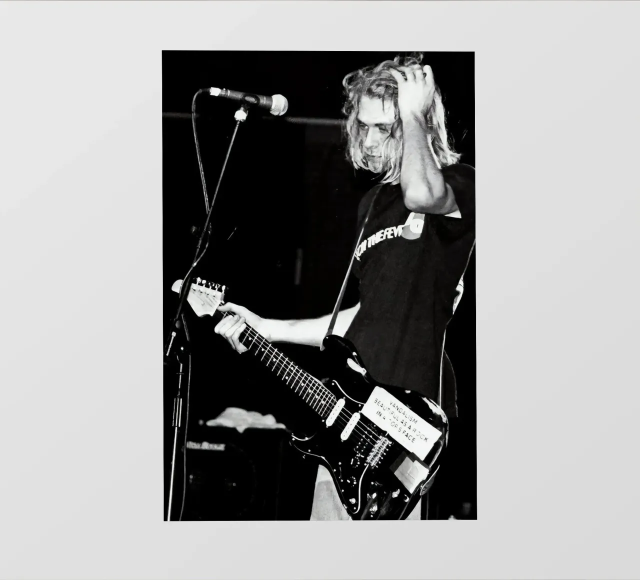Live Concert Black And White Kurt Cobain pellicola backlit da Has Fab