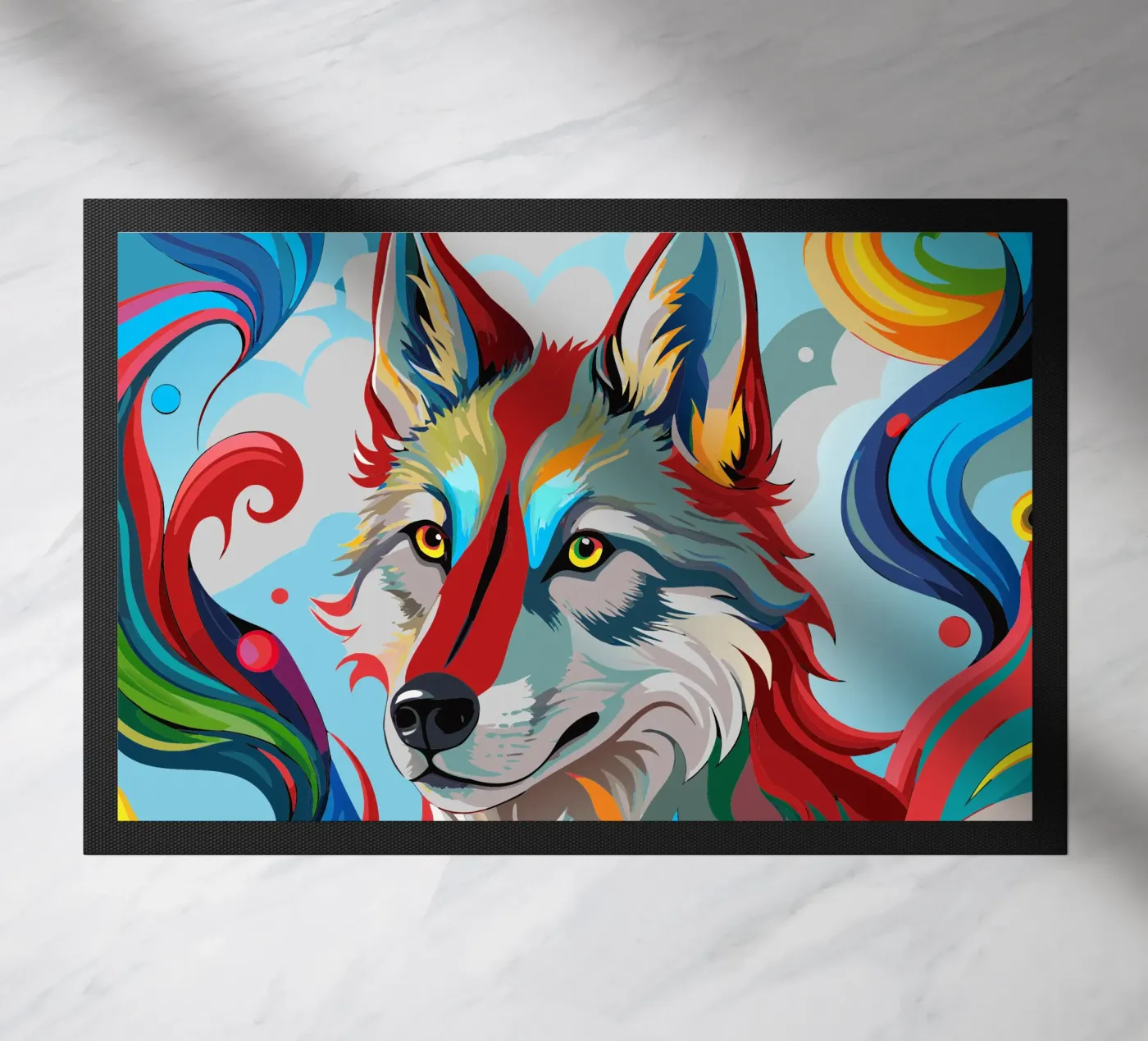 wolf vector fullcolor deurmat van onelife