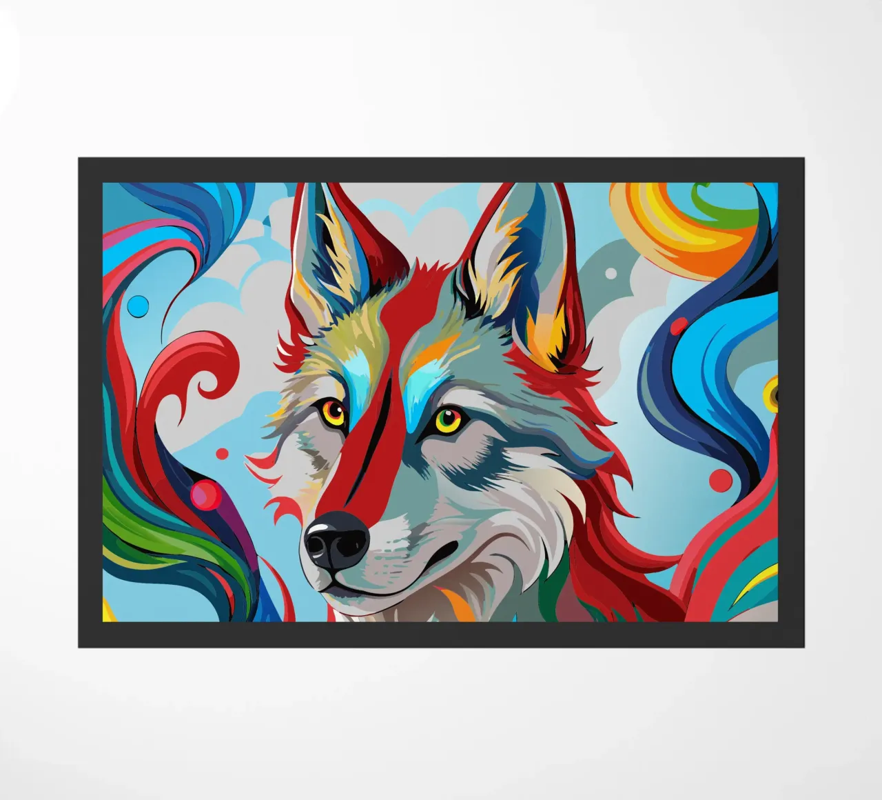 wolf vector fullcolor deurmat van onelife