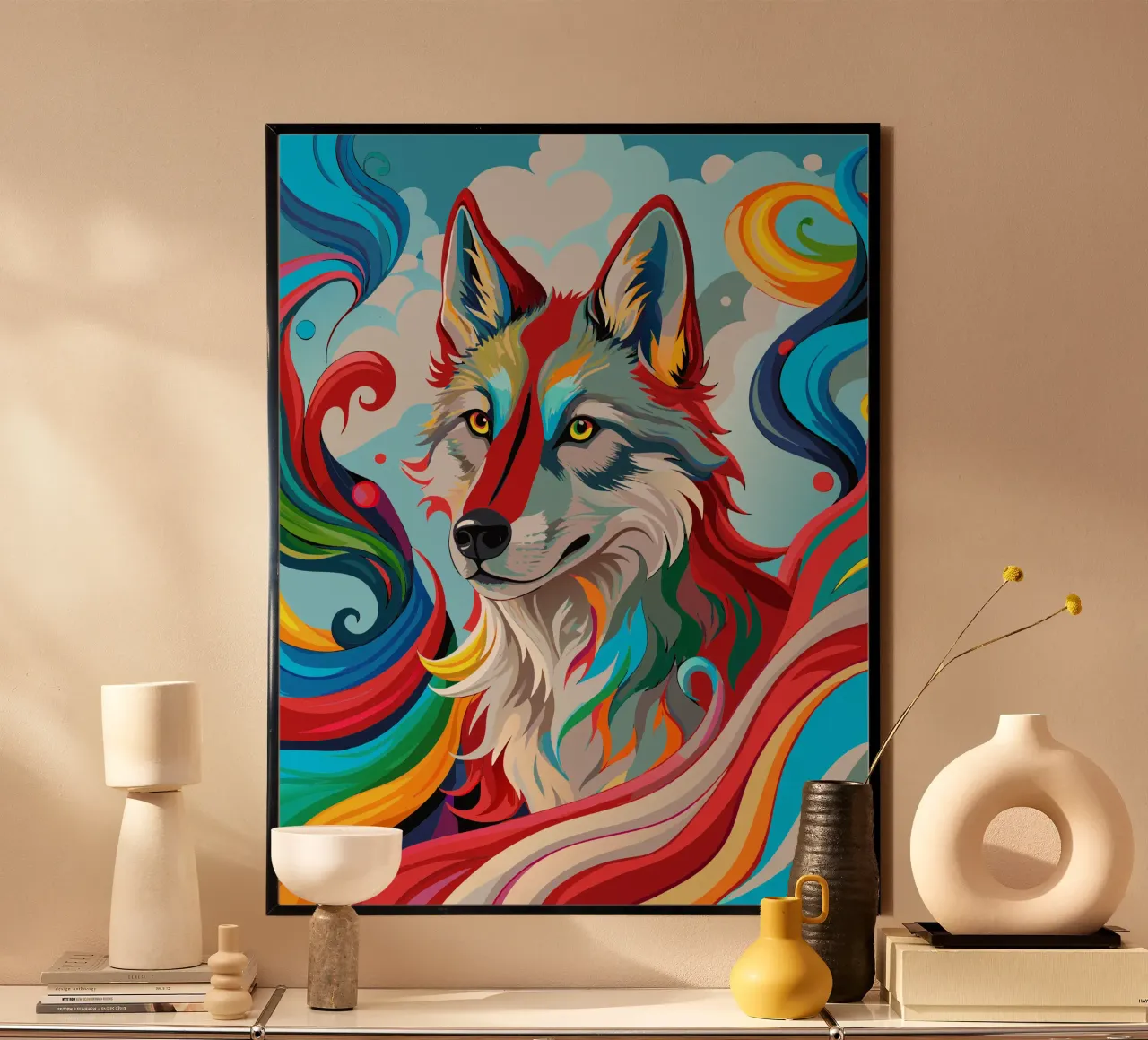wolf vector fullcolor poster by onelife