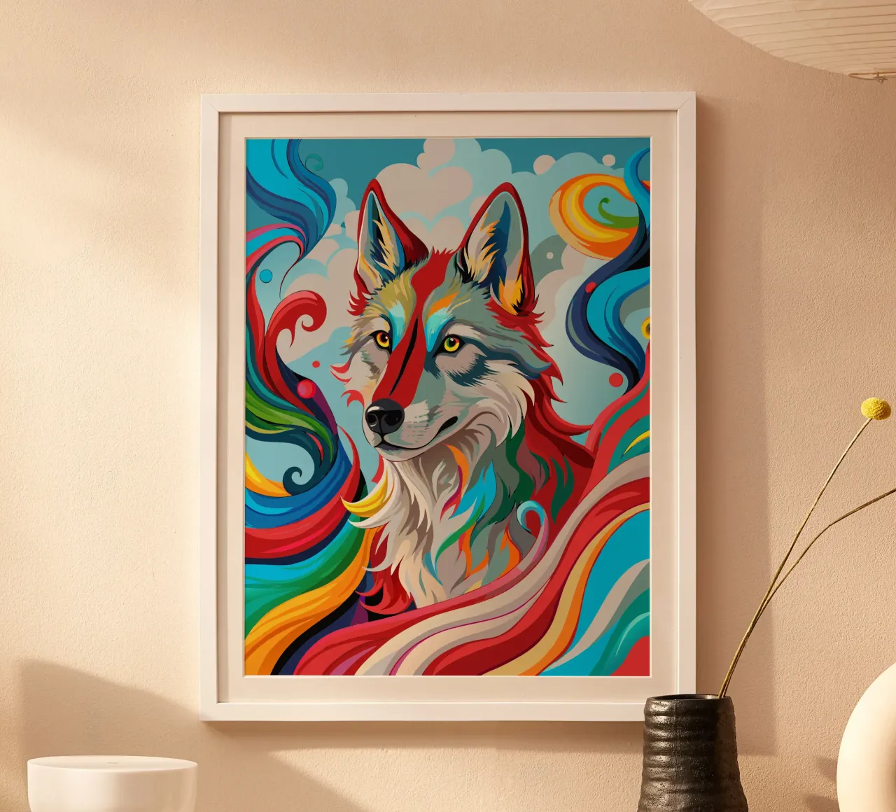 wolf vector fullcolor poster by onelife