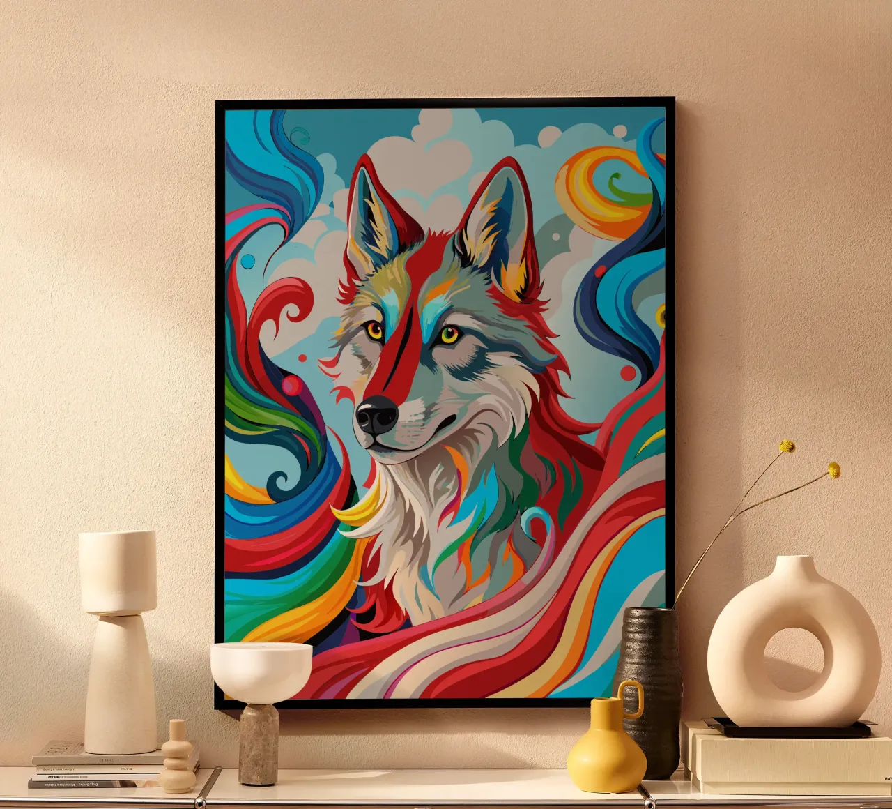 wolf vector fullcolor poster by onelife