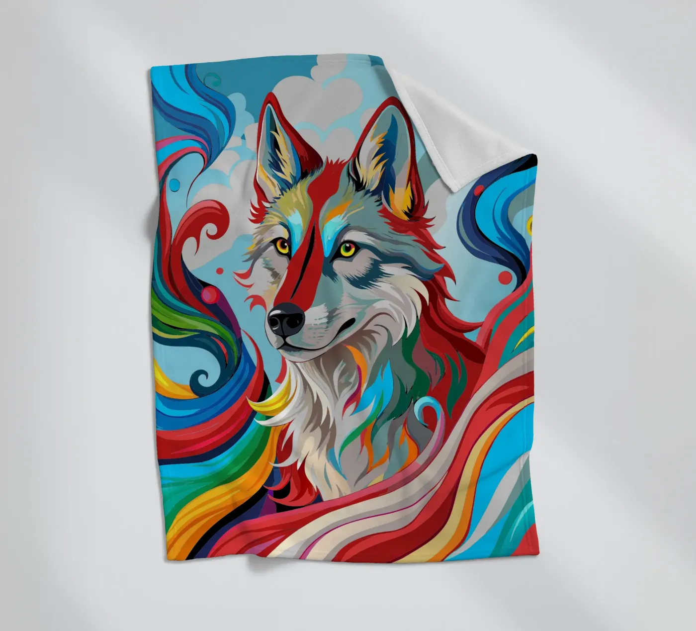 wolf vector fullcolor fleecedeken van onelife