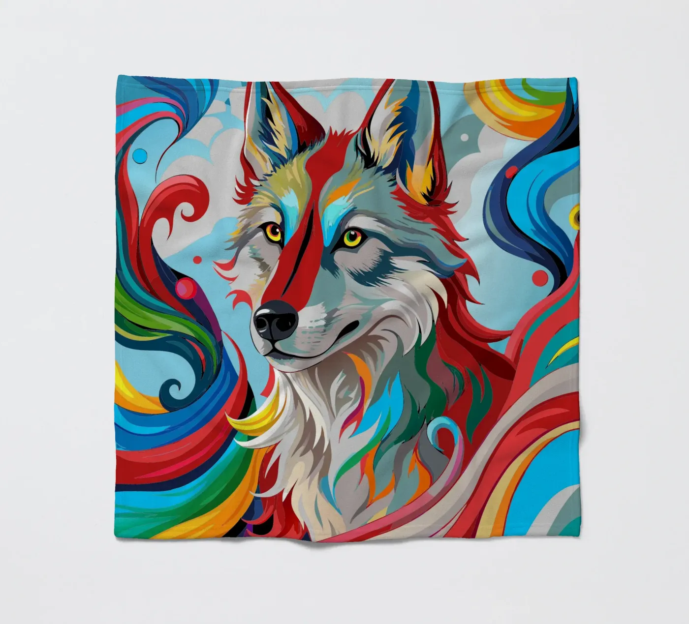 wolf vector fullcolor fleecedeken van onelife