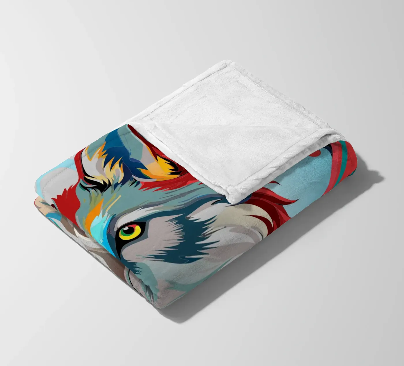 wolf vector fullcolor fleecedeken van onelife