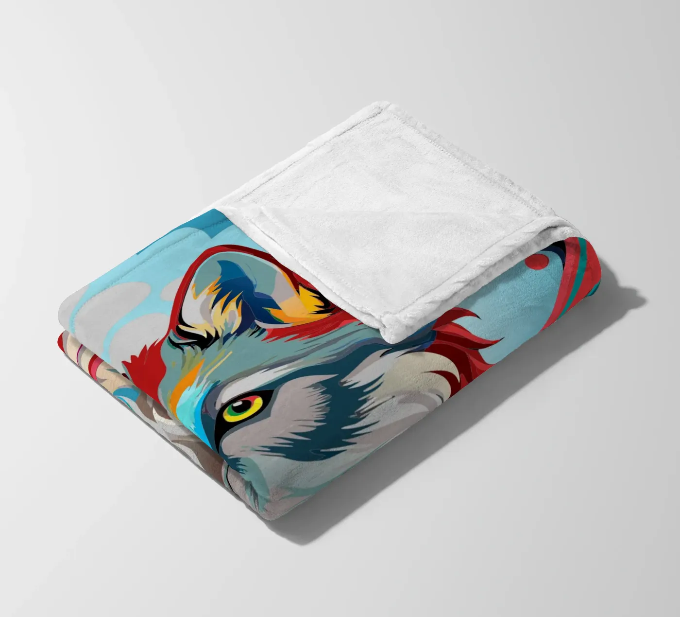 wolf vector fullcolor fleecedeken van onelife