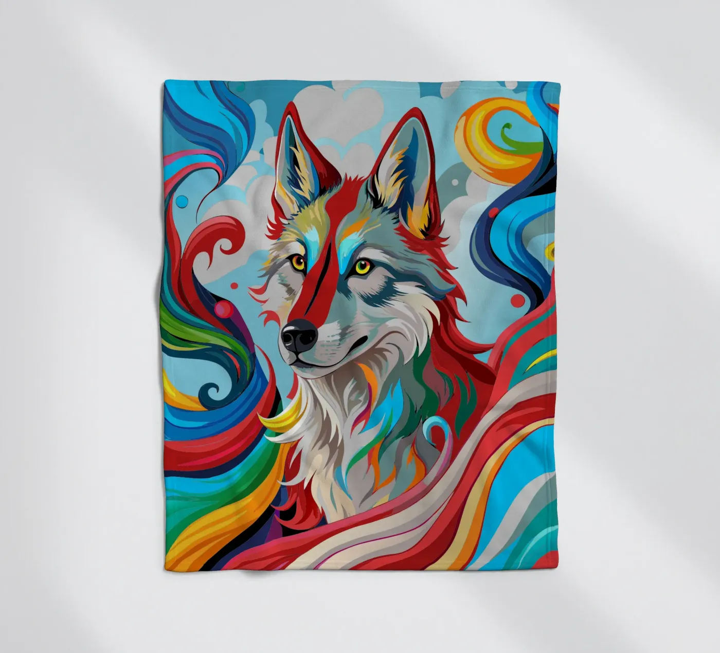 wolf vector fullcolor fleecedeken van onelife