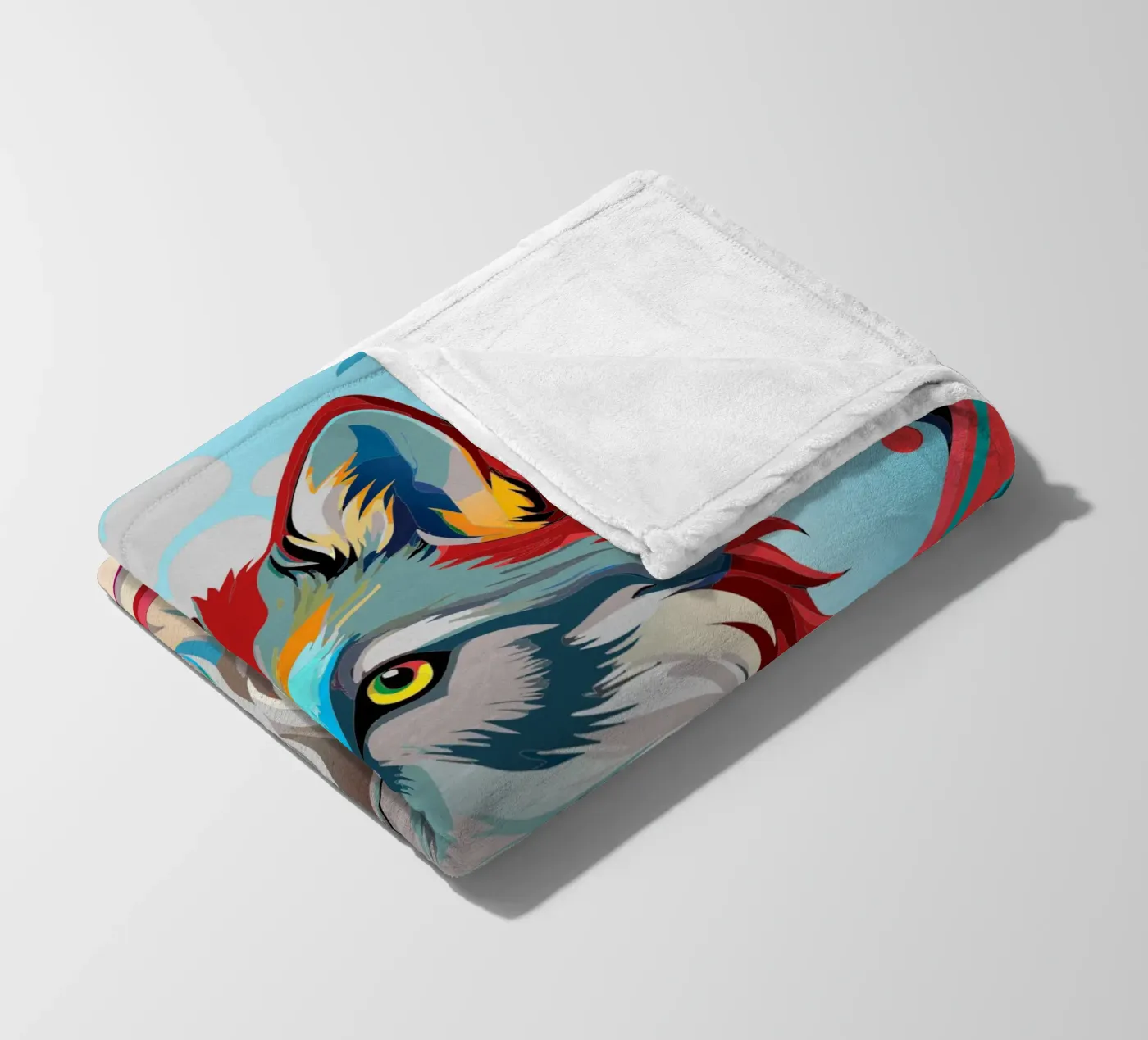 wolf vector fullcolor fleecedeken van onelife