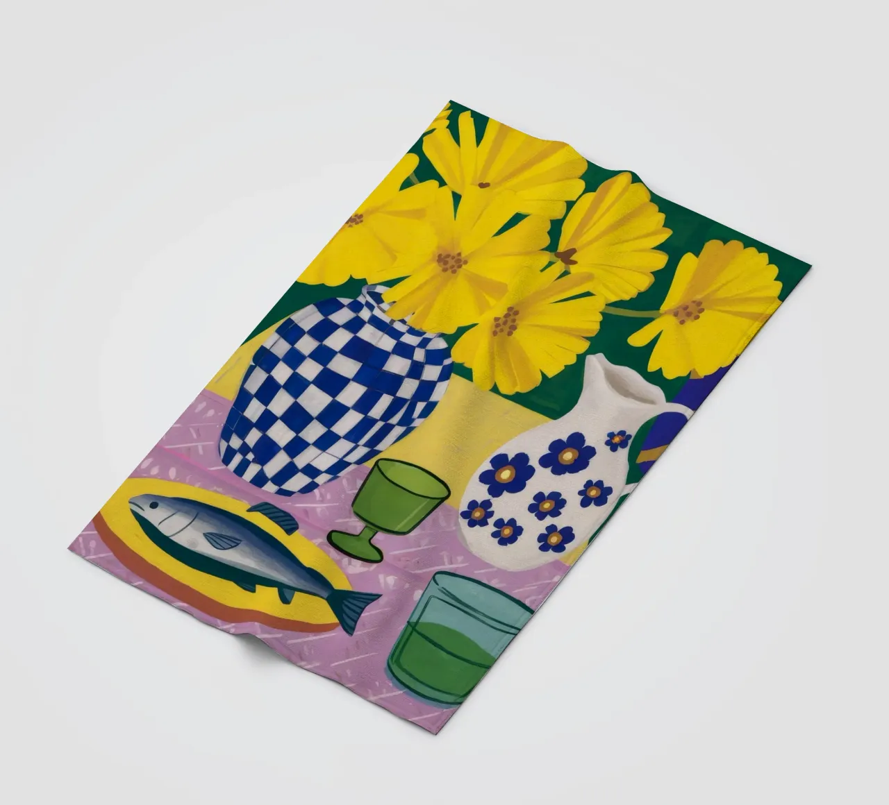 Pesce a scacchi Stillness coperta in pile da Haven Fantasy
