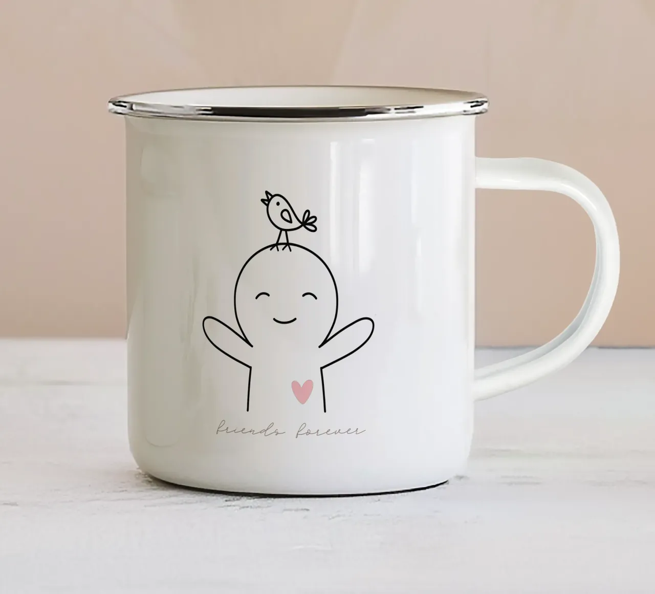 friends forever tazza in smalto da fummelhummel