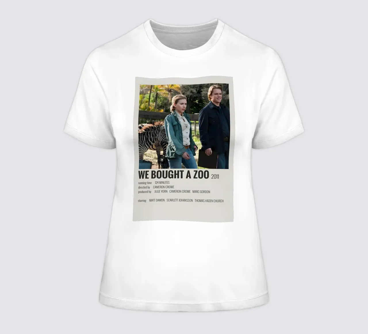 WE BOUGHT A ZOO 2011 women's fitted t-shirt by MVFminimalist