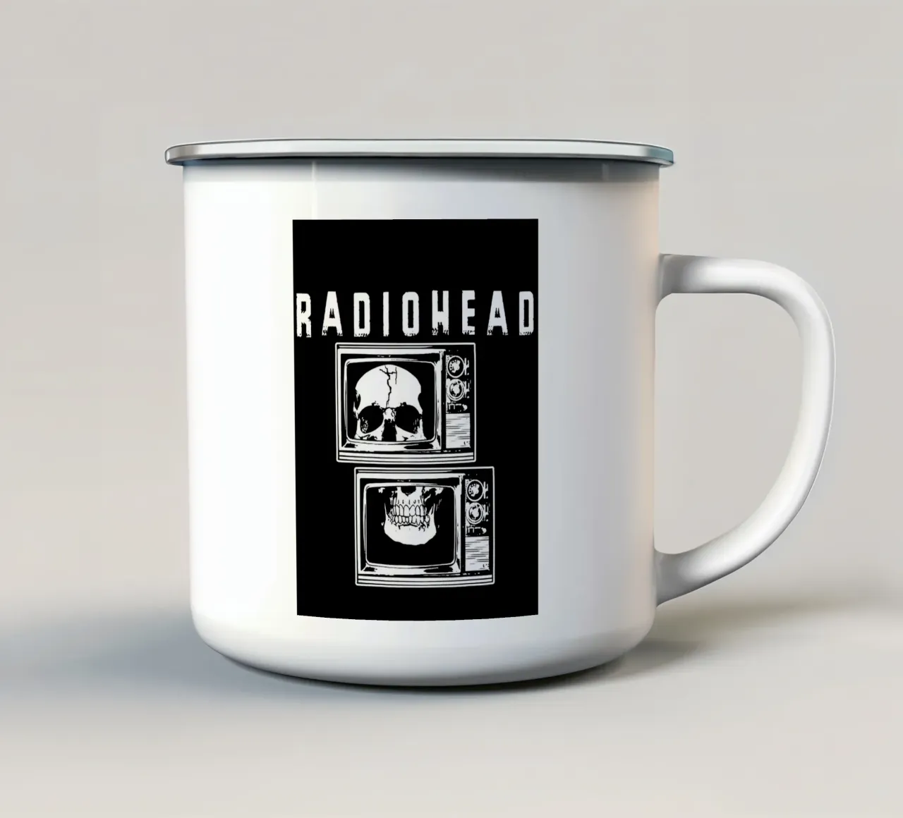 groupe rediohead mug en émail de vanhesling