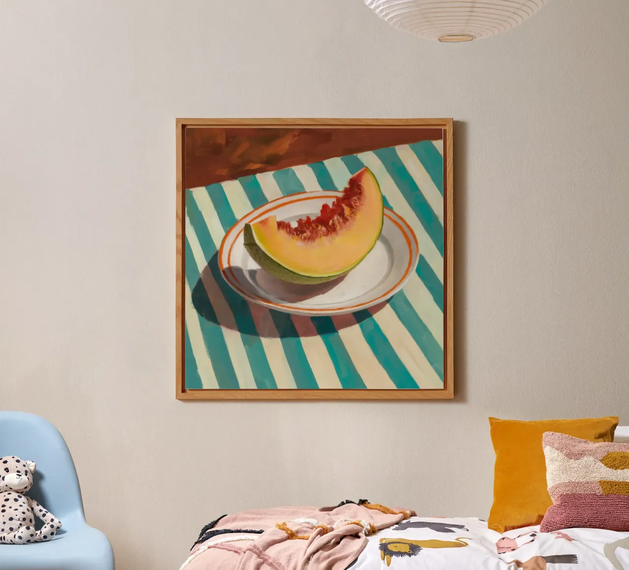 Melone da tavola a righe alluminio dibond da Haven Fantasy
