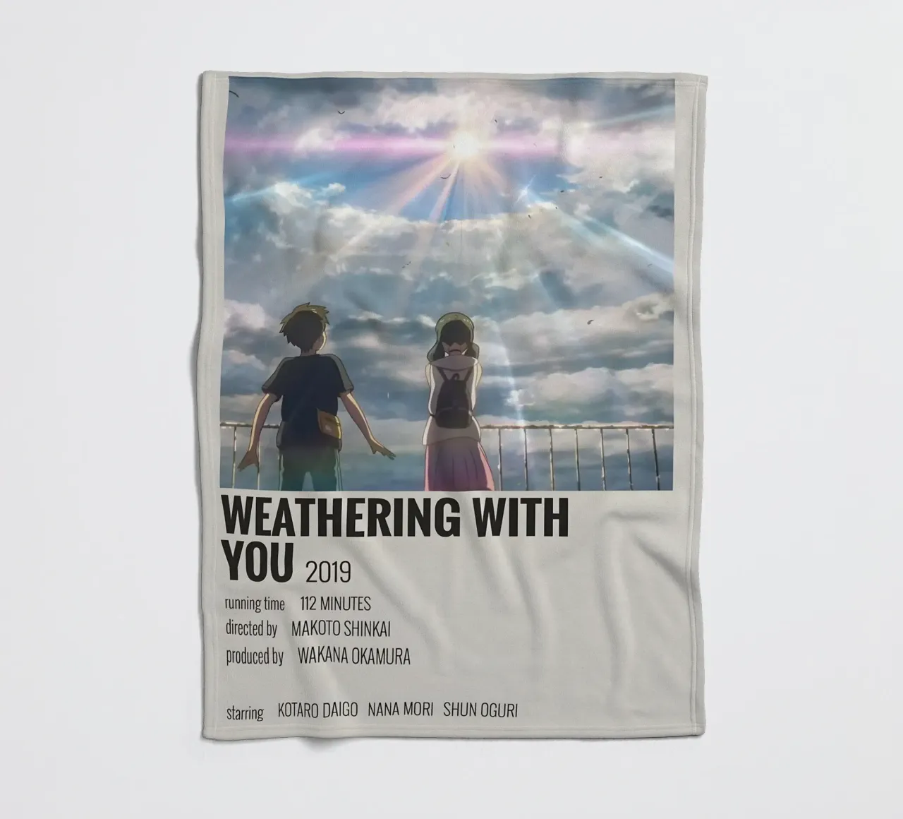 WEATHERING WITH YOU 2019 coperta in pile da MVFminimalist