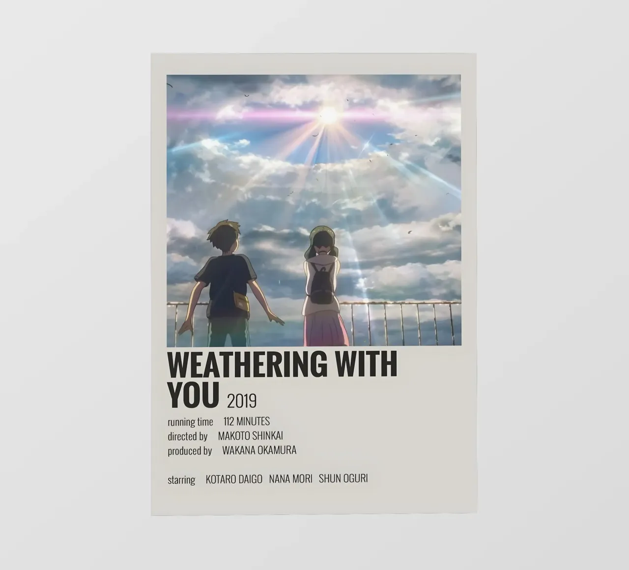 WEATHERING WITH YOU 2019 telo in pvc da MVFminimalist