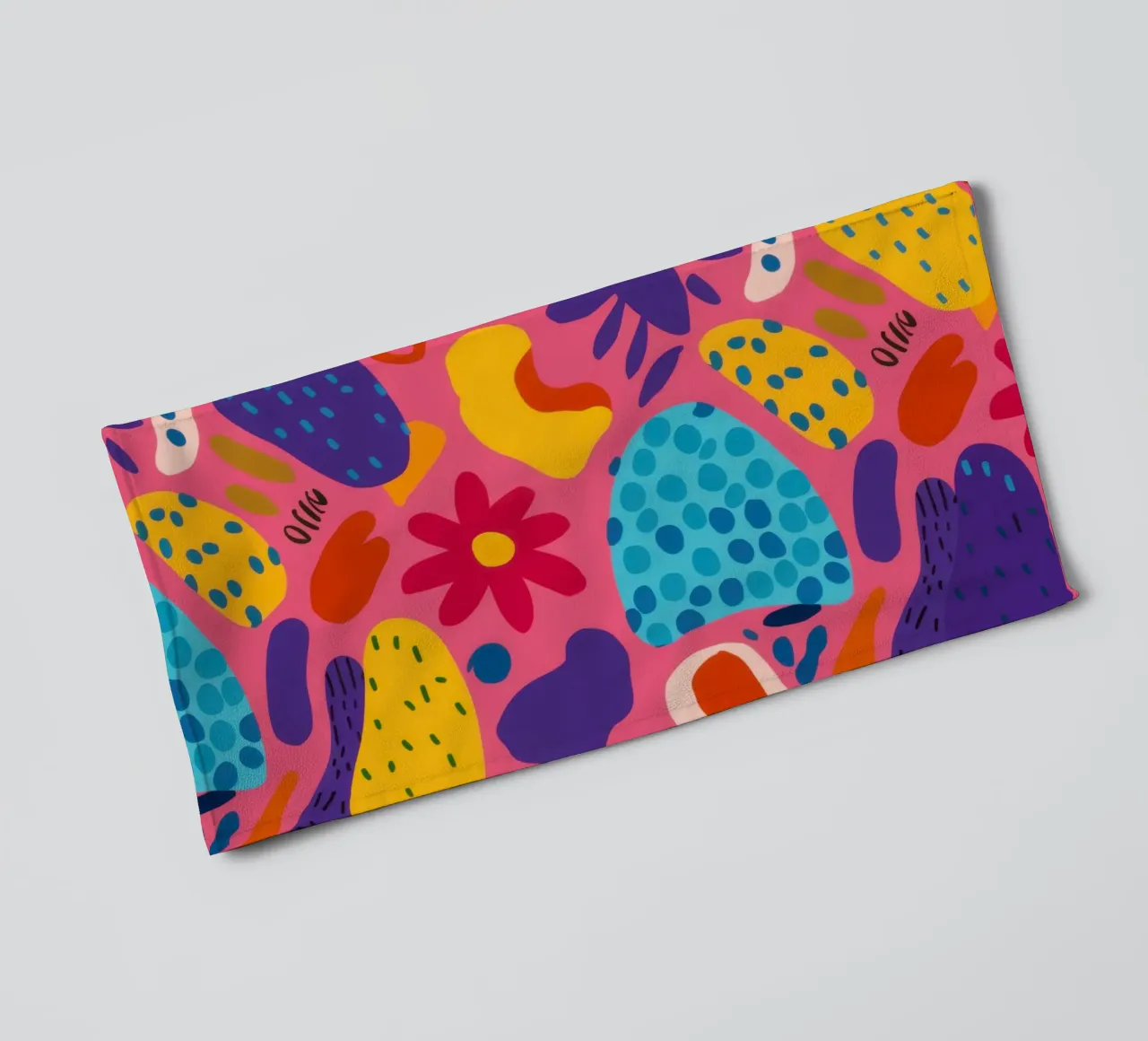 Abstract Floral Chaos towel by Pale Aura