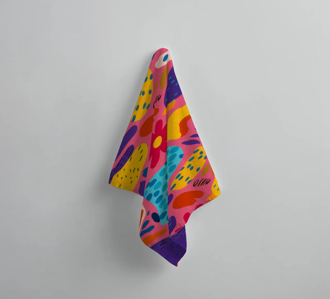 Abstract Floral Chaos towel by Pale Aura
