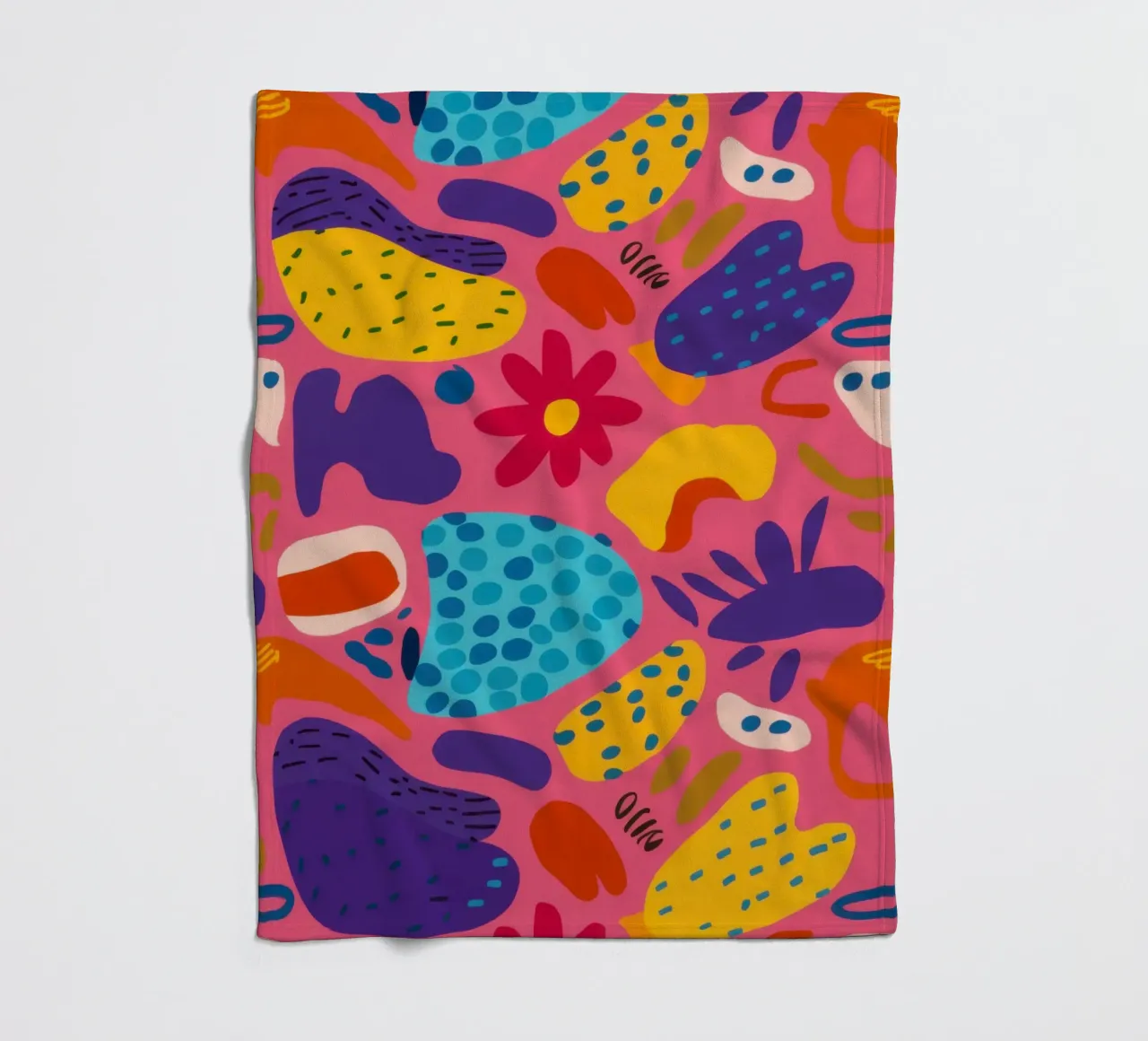 Abstract Floral Chaos fleece blanket by Pale Aura