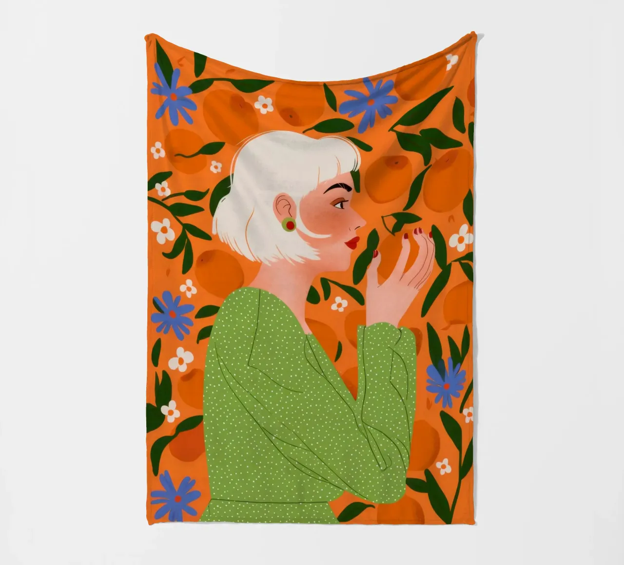 Maglione verde Serenity coperta in pile da Marigold Tiga