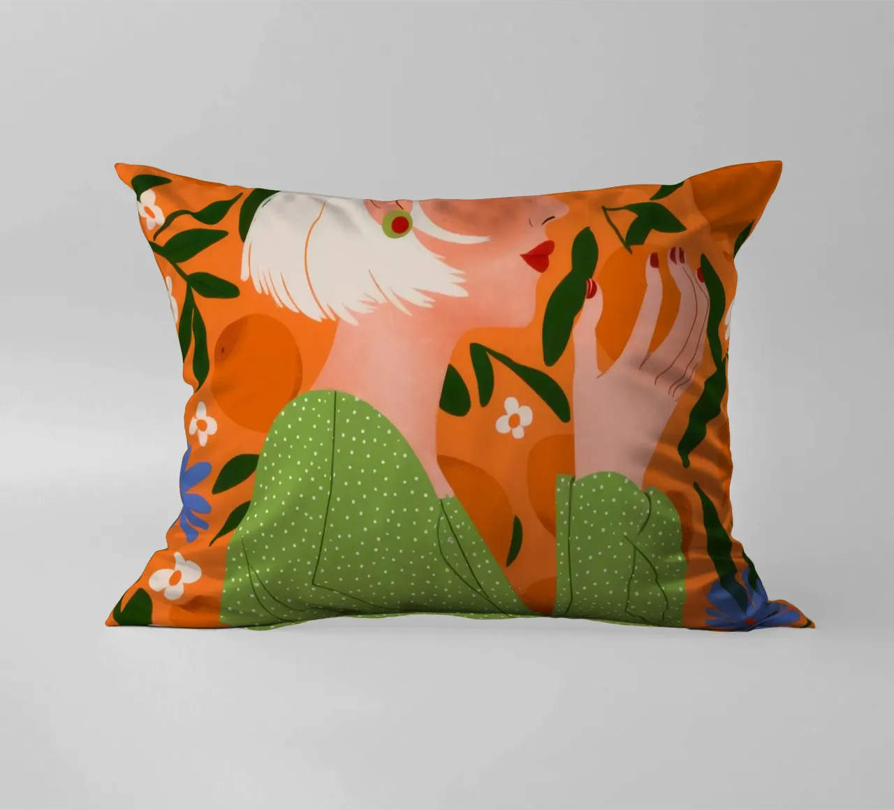 Maglione verde Serenity cuscino da Marigold Tiga