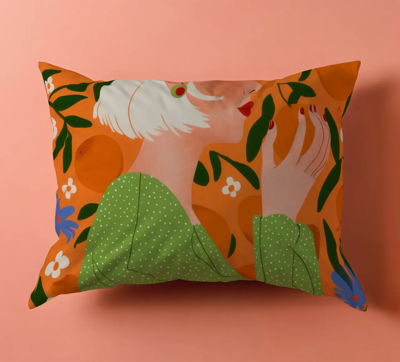 Maglione verde Serenity cuscino da Marigold Tiga