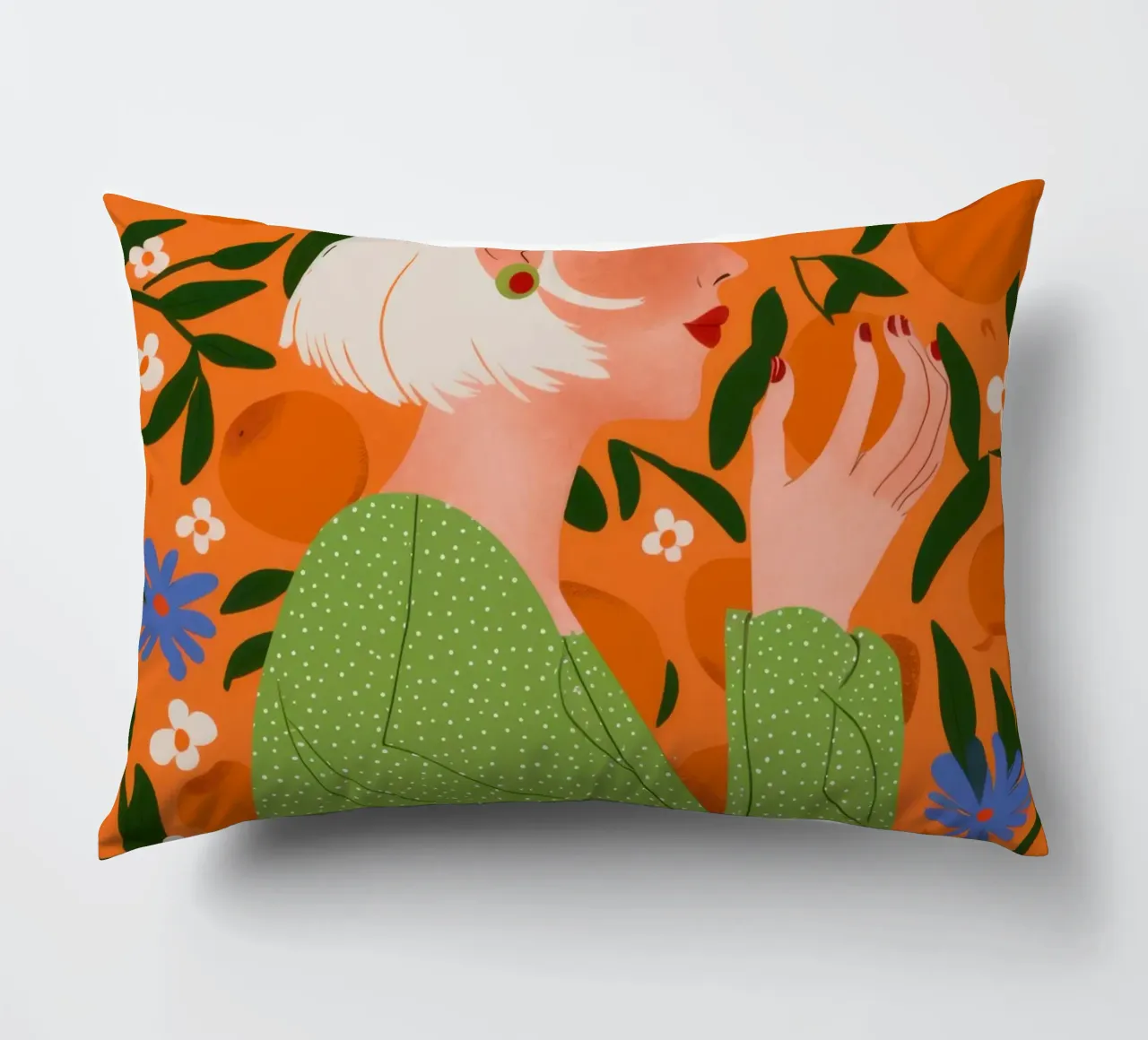 Maglione verde Serenity cuscino da Marigold Tiga