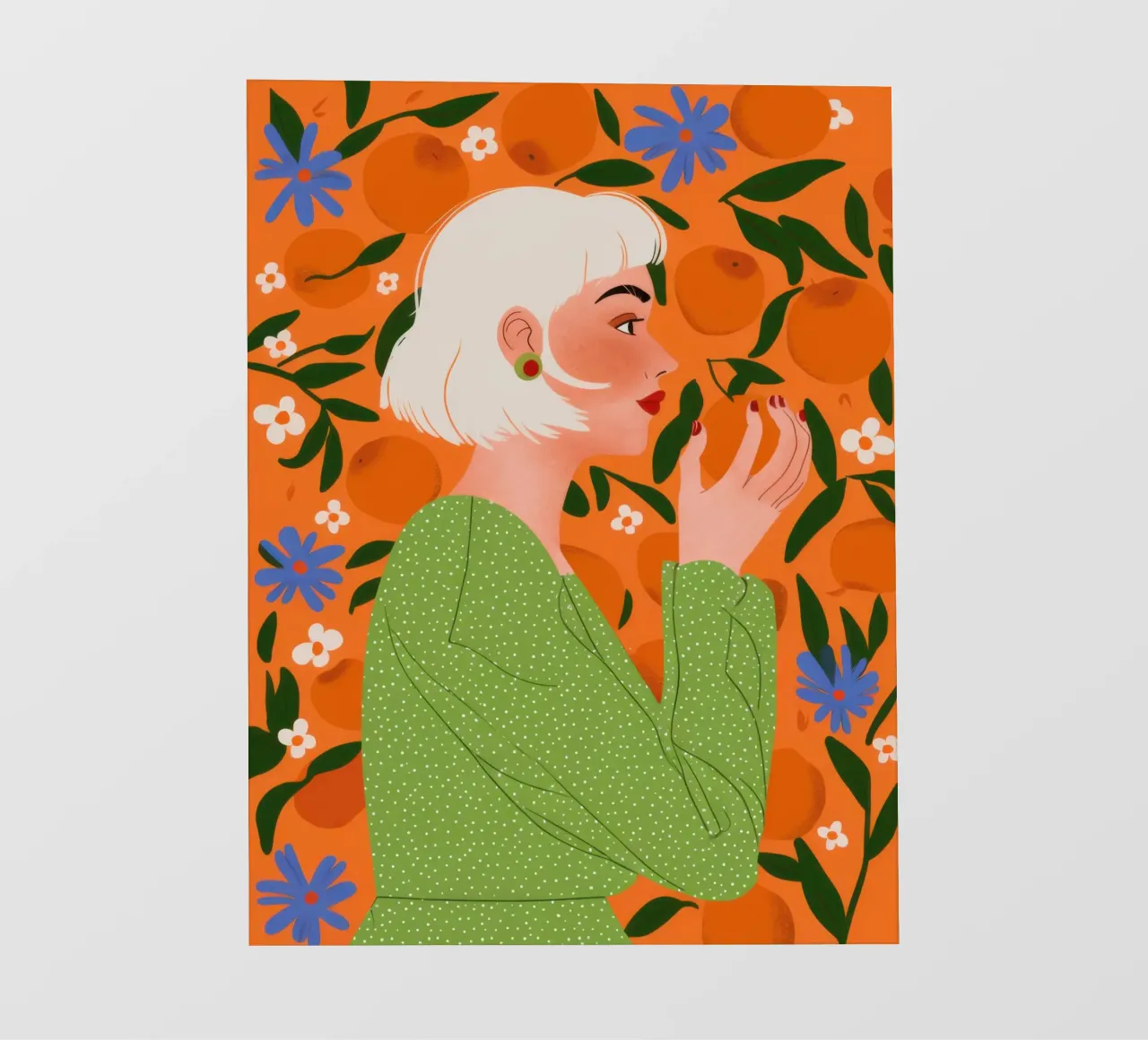 Maglione verde Serenity pellicola backlit da Marigold Tiga