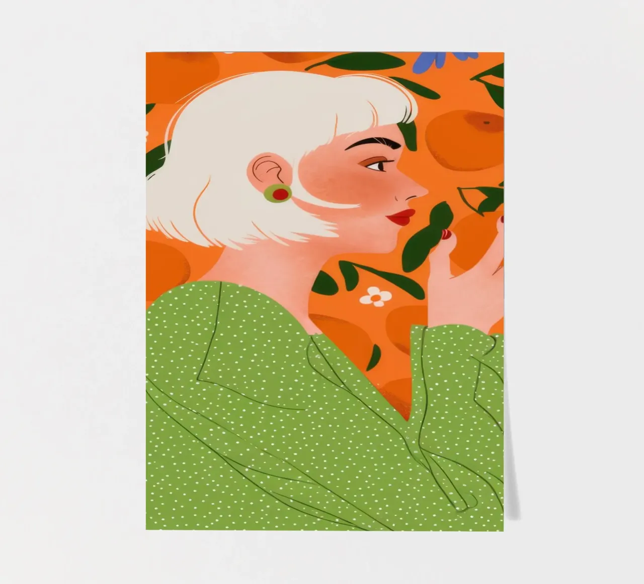 Green Sweater Serenity sticker sheet by Marigold Tiga